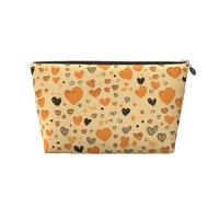 NTVOWPZO Travel Toiletry Bag for Women Men Many Heart Shapes Makeup Bag Large Capacity Cosmetic Bags Water-resistant Cosmetic Organizer Bag, Gold, One Size