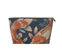 NTVOWPZO Travel Toiletry Bag for Women Men Orange and Koi Fish Makeup Bag Large Capacity Cosmetic Bags Water-resistant Cosmetic Organizer Bag, Silver, One Size