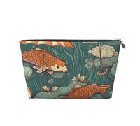 NTVOWPZO Travel Toiletry Bag for Women Men Orange Umbrella Koi Fish Makeup Bag Large Capacity Cosmetic Bags Water-resistant Cosmetic Organizer Bag, Silver, One Size