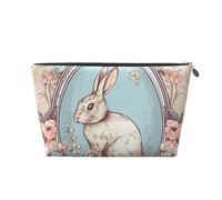 NTVOWPZO Travel Toiletry Bag for Women Men Rabbit in Oval Frame Makeup Bag Large Capacity Cosmetic Bags Water-resistant Cosmetic Organizer Bag, Silver, One Size