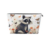 NTVOWPZO Travel Toiletry Bag for Women Men Raccoon and Butterfly Makeup Bag Large Capacity Cosmetic Bags Water-resistant Cosmetic Organizer Bag, Silver, One Size