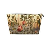 NTVOWPZO Travel Toiletry Bag for Women Men Roadside Rose Makeup Bag Large Capacity Cosmetic Bags Water-resistant Cosmetic Organizer Bag, Gold, One Size