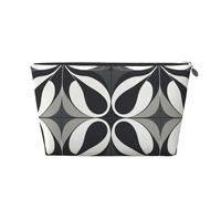 NTVOWPZO Travel Toiletry Bag for Women Men Round Black and White Makeup Bag Large Capacity Cosmetic Bags Water-resistant Cosmetic Organizer Bag, Silver, One Size
