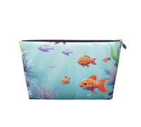 NTVOWPZO Travel Toiletry Bag for Women Men Sea Marine Animals Makeup Bag Large Capacity Cosmetic Bags Water-resistant Cosmetic Organizer Bag, Silver, One Size