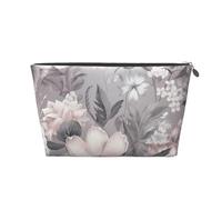 NTVOWPZO Travel Toiletry Bag for Women Men Soft Floral Pattern Makeup Bag Large Capacity Cosmetic Bags Water-resistant Cosmetic Organizer Bag, Silver, One Size