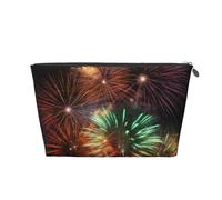 NTVOWPZO Travel Toiletry Bag for Women Men Splendid Fireworks Makeup Bag Large Capacity Cosmetic Bags Water-resistant Cosmetic Organizer Bag, Silver, One Size