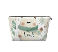 NTVOWPZO Travel Toiletry Bag for Women Men The Bear Is Waving Makeup Bag Large Capacity Cosmetic Bags Water-resistant Cosmetic Organizer Bag, Silver, One Size