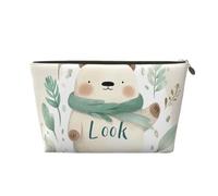 NTVOWPZO Travel Toiletry Bag for Women Men The Bear Is Waving Makeup Bag Large Capacity Cosmetic Bags Water-resistant Cosmetic Organizer Bag, Gold, One Size