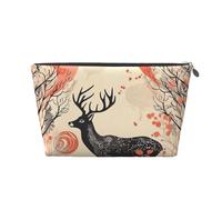 NTVOWPZO Travel Toiletry Bag for Women Men The Lonely Deer Is Beige Makeup Bag Large Capacity Cosmetic Bags Water-resistant Cosmetic Organizer Bag, Silver, One Size