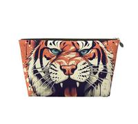 NTVOWPZO Travel Toiletry Bag for Women Men Tiger with Open Mouth Makeup Bag Large Capacity Cosmetic Bags Water-resistant Cosmetic Organizer Bag, Gold, One Size