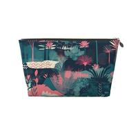 NTVOWPZO Travel Toiletry Bag for Women Men Tropical Palm Tree Pattern Makeup Bag Large Capacity Cosmetic Bags Water-resistant Cosmetic Organizer Bag, Gold, One Size
