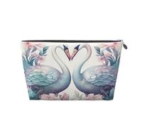 NTVOWPZO Travel Toiletry Bag for Women Men Two Swans Symmetrical Makeup Bag Large Capacity Cosmetic Bags Water-resistant Cosmetic Organizer Bag, Silver, One Size