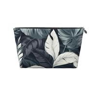 NTVOWPZO Travel Toiletry Bag for Women Men White and Silver Leaves Makeup Bag Large Capacity Cosmetic Bags Water-resistant Cosmetic Organizer Bag, Silver, One Size