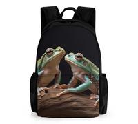 NTVOWPZO Two Frogs Travel Backpack for Women Men Carry On Backpack Luggage Daypack 15.6 Inch Laptop Backpack