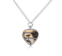 NTVOWPZO Wild Goose Urn Necklace for Ashes 27.6'' Chain with Filling Kit Pet Cremation Jewelry Charm Silver Pendant Necklace Dog Cat Ashes Keepsakes Memorial Gift for Women Men Pet Lover