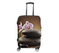 NTVOWPZO Zen Stone Travel Luggage Cover Spandex Suitcase Protector Washable Baggage Covers Elastic Scratch-Resistant Luggage Cover Protector Fits 18-32 Inch Luggage, Zen Stone, M