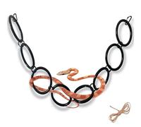 Ntwoiee Snake Climbing Chain for Ball Python Hoop & Corn Snake Enrichment ，Suitable for All Kinds of Small Reptiles,Snake Enclosure Accessories,Ball Python Tank Accessories