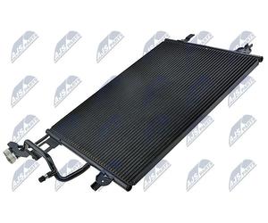 NTY Air Conditioning Condenser CCS-WW-012 For Audi VW, Reinforced, Without Drier