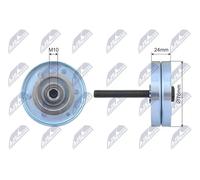 NTY Belt Idler/Guide Pulley And Serpentine Belt RNK-WW-009 For Seat Skoda 76mm