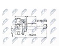 Joint Set, Drive Shaft/Outer Compatible With NISSAN X-TRAIL T30 01-06, MAXIMA A3
