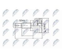 Joint Set Outer For Toyota Aygo 1.0 05-, Peugeot 107 2005-