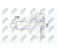 NTY NPZ-WW-049 CV joint kit