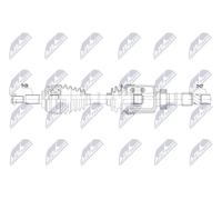 DRIVE SHAFT NPW-NS-227 FOR RENAULT NISSAN H5H490/470 1.3L K9K873/872 1.5L 4cyl