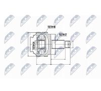 NTY NPZ-BM-007 Joint kit, drive shaft