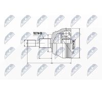 NTY NPZ-VW-005 Joint kit, drive shaft