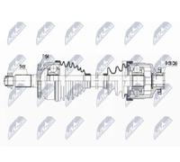 Driveshaft Front Axle Right Manual Transmission NPW-KA-380 NTY for KIA