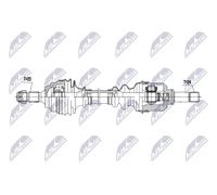 NTY Drive Shaft NPW-PE-128 643 mm For Citroën Peugeot, Left Front