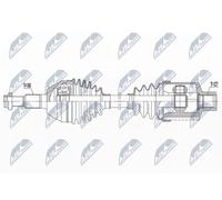 NTY Drive Shaft NPW-PL-146 546 mm Front Axle Right For Chevrolet Opel