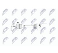 Drive Shaft left for RENAULT | 16-144980009, 17-0397