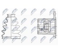 NTY Driveshaft Joint Set NPW-SU-015 For Suzuki, Reinforced, 100% Fit