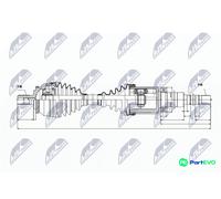 NTY Drive Shaft NPW-VV-020 OE 30783102 for Volvo XC70 2.4D/2.4D5/2.5T Right 2002-2008