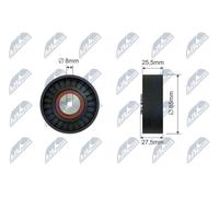 NTY Idler/Guide Pulley Serpentine Belt Tensioner RNK-AU-038 for Audi