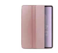 NTYHNFMIH Lanshui Accessories, 3-fold Protective Case Silicone Solid Color Soft Shell Suitable for Samsung Galaxy Tab S7/S8/S9 11 inch Universal(Rose Gold)
