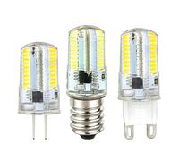 NTYHNFMIH Light, 10pcs AC220V/110V Silicone LED Corn Bulbs E11 E12 E14 E17 G4 G8 G9 LED Bulb Lamp 64Leds Dimmable Chandelier Replace 40W Halogen Lamps(Cold White,E11 110V)