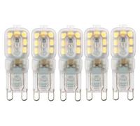 NTZTO Halogen Light Bulb 5 Packmini G4 G9 Led Light 3W 5W Ac 220V Bulb Smd2835 Spotlight for Crystal Chandelier Replace Halogen Lamp 360 Degree Lighting-Cold White_G9 3W 220V