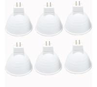 NTZTO MR16 LED Bulb 5W, 2700K Warm White, 12V/220V Dual Voltage, 36° Beam Angle, 15,000 Hours, Halogen Replacement for Recessed & Track Lighting, Non-Dimmable 3W220Vcoolwhite6pack