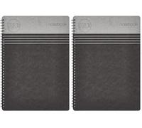 nu: A4 Black Wirebound Notebook | 110 Pages, Ruled, 80gsm Paper | Perforated Sheets | Craze Cloud Range | Stylish & Durable | FSC-Certified (Pack of 2)
