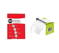 Nu A4 Copier Paper Ream - White (Ream of 500) &Q-Connect Easi Peel Address Label - Roll of 200