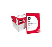 nu: A4 Multi-Purpose Printer Paper, White, 500 Sheets, Smooth Surface, Suitable for Inkjet, Laser & Copier Use, Ideal for Home & Office, 5 Reams