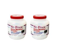 Nu-Foam Glass Washing Powder - Detergent for Bar Glassware - Original Streak-Free Solution - Hand Washing Bar, Tavern, Brewery Supplies - Spotless Serving Glasses - Easy On Hands - 4 Lb Jar - 2 Pack