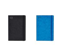 Nu Notebooks Bundle - Craze Cloud Range - Black & Blue A5 Journals - Journal Supplies - Stationery Notebooks - Ruled Notepad - 160 Pages