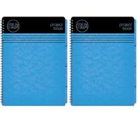 nu: Notebooks - Craze Cloud Range - A4 Project Book - Wirebound Notebook - Stationery Notebooks - Ruled Notepad - Blue - 150 Pages (Pack of 2)