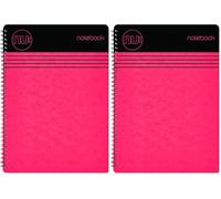 nu: Notebooks - Craze Cloud Range - A5 Red Notebook - Wirebound Notebook - Stationery Notebooks - Ruled Notepad - 110 Pages (Pack of 2)