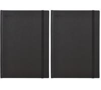 nu: Notebooks - Elite Premium Range - Casebound Journal Notebook - B5 Notebook - Hardback Notebook - Stationery Notebooks - Black Journal - 120 Pages (Pack of 2)
