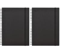 nu: Notebooks - Elite Premium Range - Wire Journal Notebook - A4 Notebook - Hardback Notebook - Stationery Notebooks - Black Journal - 120 Pages (Pack of 2)