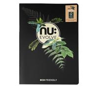 Nu Notebooks - Evolve Range - Recycled Notebook - A4 Notebook - Stitched Notebook - Stationery Notebooks - Professional Notepad - 80 Pages, Black